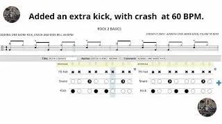CLASS 5 Added an extra kick, with crash, at 60 BPM