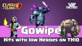 Clash of Clans - TH10 Low level heroes hits