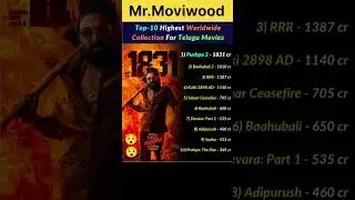 Top-10 Highest Worldwide Box Office Collection For Telugu Movies Pushpa 2  Highest Grossing Movie