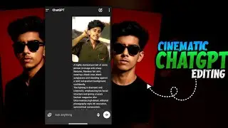 Instagram Trending Reel Editing | Chatgpt Red Background Image Editing tamil | Cinematic Image Edit