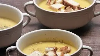 Spicy Creamy PUMPKIN SOUP with coconut milk recipe by foodCAST