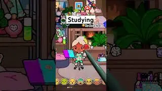 Toca boca roleplay studying for a test🫶🏼🫧🍡 #tocaboca #tocalifeworld #aesthetic #tocaroutine