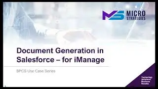 Effortless Document Generation with Salesforce and iManage