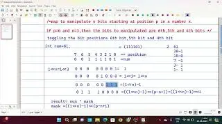 part 6-Bitwise operators- Bit Manipulation-Toggle bits and set bits from a position