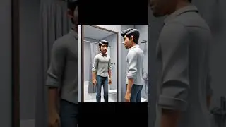realistic Mirror #cartoon #story #youtubeshorts #shorts #kiddyverse