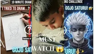 I Spent 10 Minutes Drawing The Honored One: Gojo Satoru 😱 Challenge (Full Guide)
