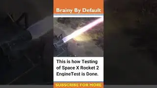 Testing of Space X Rocket 2 Engine | Rocket Engine Test |🙄Science Facts | #BrainyByDefault | #shorts
