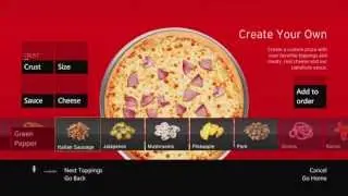 Xbox 360 Pizza Hut App Kinect Style