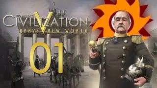 Civilization V Brave New World as Germany - Episode 1 ...Raging Barbarians!...