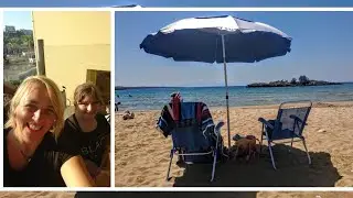 Chania ,Kalathas in Crete,Greece at 1 July 2020 with 33 degrees