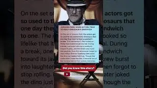 JURASSIC PARK: WHEN ACTORS TRIED TO FEED A DINOSAUR A SANDWICH.