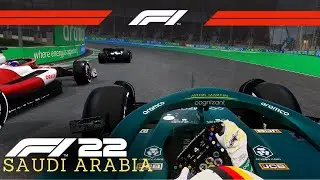 Sebastian Vettel's Aston Martin AMR22 - F1 22 Race Saudi Arabia GP Gameplay
