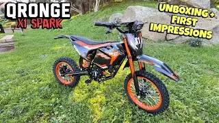 Распаковка и первые впечатления от Qronge X1 Spark! (Самый дешевый электрический мотоцикл для мот...