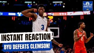 INSTANT REACTION: ROB WRIGHT BUZZER BEATER! BYU&rsquo;S HUGE COMEBACK WIN OVER CLEMSON | CHURCH BALL POD