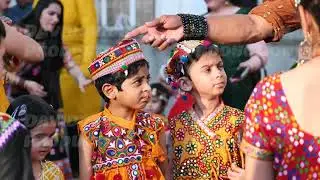 Delhi, India - September 19, 2025: Young Indian children celebrating Ganesha Chaturthi festival in