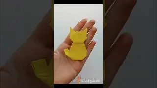 How to make a paper Cat easily | Golpari #diy #origami #papercraft #craft #cat #cats #kitten #cute