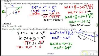 Finding Angles in Right Triangle Using Inverse Trig Ratios
