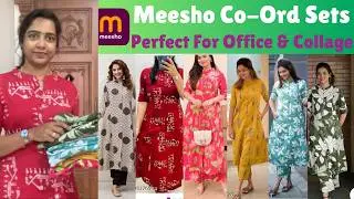Meesho Co-Ord Sets Haul.. Office & Collage Collection.. #meeshocoordset #meeshokurthasets