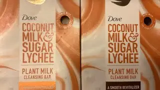 New dove plant based coconut milk lychee soap so smooth & soft no need for lotion