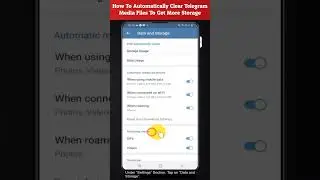 How Do I Automatically Clear Telegram Media Files To Get More Storage #shorts #telegram