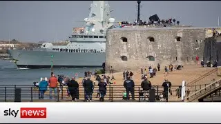 Britain dismisses Russian claim bombs were dropped near Royal Navy destroyer