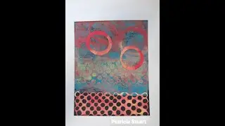 Gel Plate Art Incorporating Stencil Masks of Color