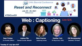 #TDIConf21 Captioning on the Web (breakout session)