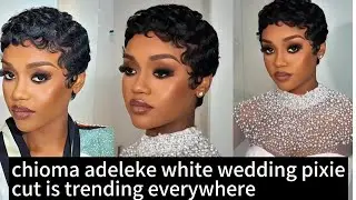 Chioma adeleke the most influential celebrity, her white wedding pixie cut is trending everywhere. 