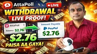 AttaPoll App से पैसा आया LIVE 🔥 | $2.76 PayPal Withdrawal Proof 2026