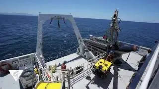 Ready, set, go! Mini ROV launch in the Monterey Bay