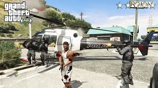 GTA 5 - Franklin's FIVE STAR COP BATTLE! (GTA V Funny Moments)