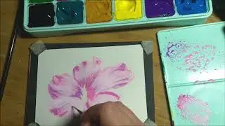 The Gouache Flower painting