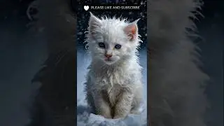Snowy Rescue 😺 Man Saves Adorable Kitten from Freezing Snow #cat #catrescue #shorts