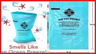 Bags on Board Odor Control Dog Poop Bags and Dispenser | Ocean Breeze Scent | 9 x14 Inches, 900