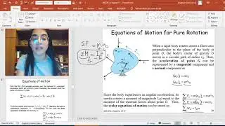 Week 14: kinetics of rigid body: General equations of rotational motion