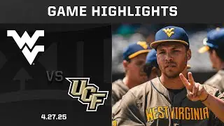 West Virginia vs. UCF (4.27.25) Highlights | 2025 Big 12 Baseball