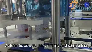 #1KG protein powder single head #auger filling machine, #401 automatic tin can #seaming machine