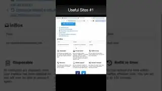 Useful FREE Sites Part 1 | 10minutemail for disposable email