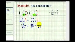 Ex 2:  Adding Signed Fractions