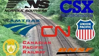 Class 1 Train Railroads Ranking!💙💛🖤🤍🐎🟠⚫️🛤🇺🇲🇨🇦
