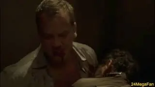 Jack kills Fayed's minion (neck bite) - 24 Season 6