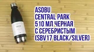 Распаковка Asobu Central Park 510 мл Черная с серебристым SBV17 BLACK/SILVER