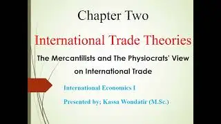 International Economics I Chapter 2 - Lesson 1