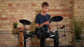 Axus AXK4 Electronic Drum Kit with Stool, Headphones and Sticks - Playing Demo