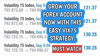 NEW VIX75 SCALPING STRATEGY|98% ACCURATE|MUST WATCH|