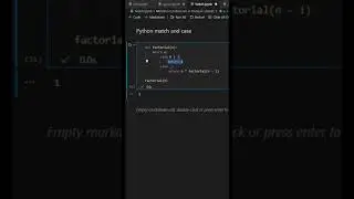 How to build a factorial function using python Match and Case. 