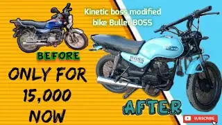 BIKE KINETIC BOSS modified into-CAFE RACERTRIUMPH CAFE RACER#KINIETICBOSS #bike #bikemodified#viral