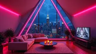 Vintage 90s City Lofi 🌧️ Rainy Balcony Chill Beats for Quiet Nights