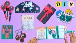 How To Make Squid Game School Supplies || How To Make Squid Game Accessories || Squid Game Craft