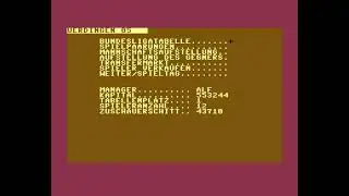 Profi-Fussball for the C64 *Komplette Saison, Meister mit Bayer 05 Uerdingen*